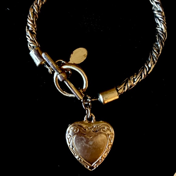 Upcycled Jewelry - Y2K Heart Bracelet Glows Up With New “Antique Gold” Finish